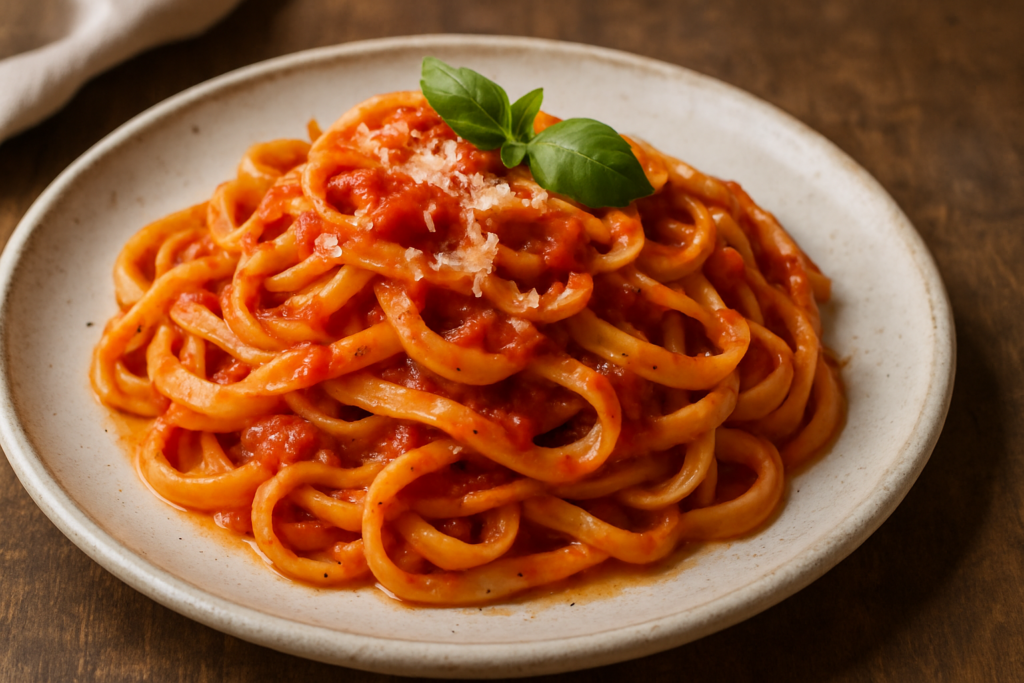 Fresh Pasta with Tomato Sauce